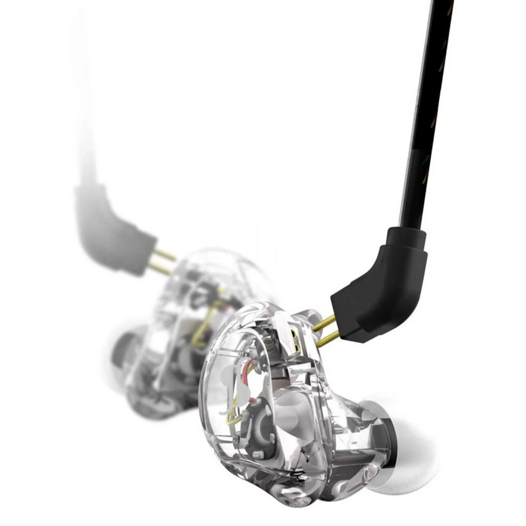 Stagg SPM-435 in-ear headphones with transparent high-resolution quad driver design for immersive sound.