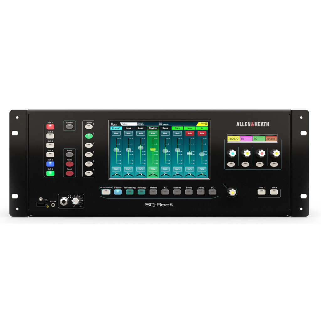 Allen & Heath SQ 48ch 96kHz mixer, 16in/12out local I/O 8FX I/O Port  Rack