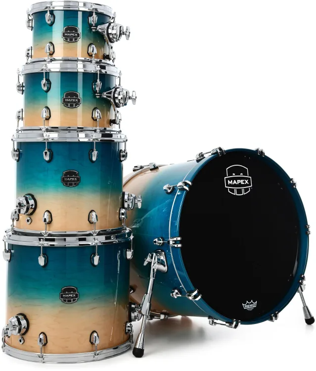 Mapex Saturn Shell Pack 22/10/12/14/16 Aqua Fade