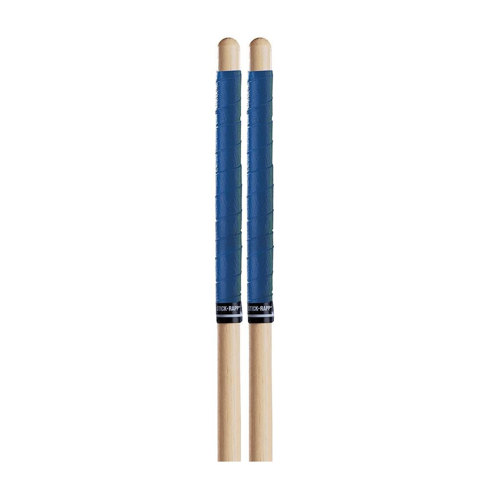Blue ProMark Stick Rapp for percussion, showing a close-up of the drumstick's textured tip and sleek blue finish.