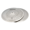 Total Percussion 14 Inch Sound Reduction Hi Hat Pair in Silver