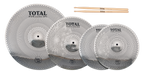 Total Percussion SRC50 cymbal sound reduction box set with 14, 16, and 20-inch cymbal packs, shown in the image.