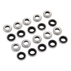 Tama SRW620P Hold Tight Washer 20-pack drum parts set, showing close-up of metal washers on a white background.