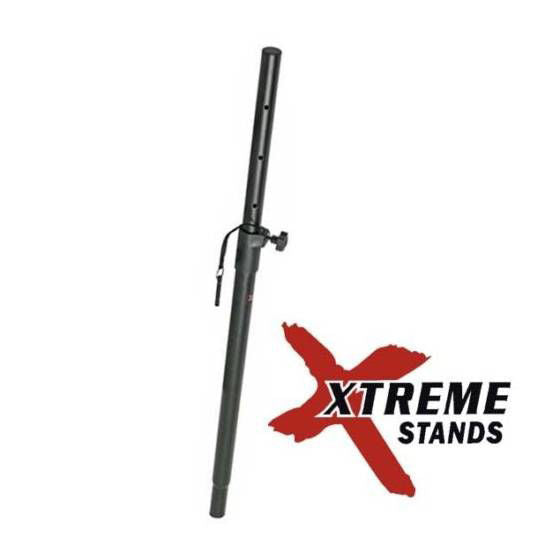 Black AMS Xtreme SSB50 satellite speaker mount tube for securing satellite speakers to poles or stands.