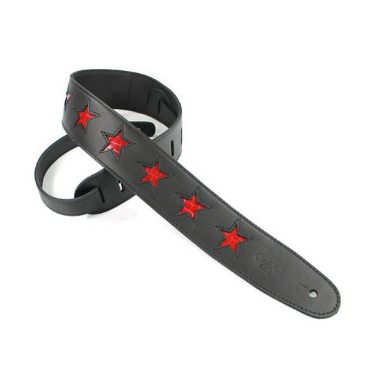 DSL Straps Designers Series Star Guitar Strap 2.5in - Red Star