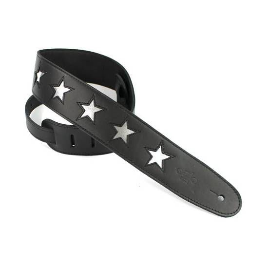 DSL Straps Designers Series Star Guitar Strap 2.5in - Silver Star