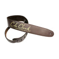 Cole Clark Leather Guitar Strap Saddle Brown Gold Logo