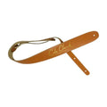 Cole Clark Leather Guitar Strap Tan Gold Logo