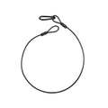 Event 4mm Black Safety Wire with Captive Screw Carabiner 120KG PVC Coated