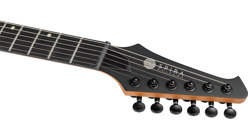 Spira T-400 MWR HH Electric Guitar with Roasted Maple Neck and Ebony Fretboard in Satin Wine Red