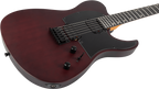 Spira T-400 MWR HH Electric Guitar with Roasted Maple Neck and Ebony Fretboard in Satin Wine Red