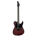 Spira T-400 MWR HH Electric Guitar with Roasted Maple Neck and Ebony Fretboard in Satin Wine Red