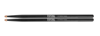 Total Percussion 5A drumsticks in black with wood tips, showing the sleek sticks suited for versatile drumming.