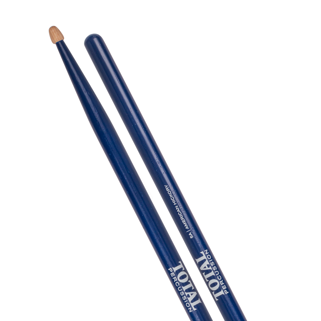 Total Percussion 5A Wood Tip Drumsticks in Blue