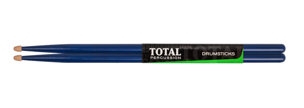 Total Percussion 5A Wood Tip Drumsticks in Blue
