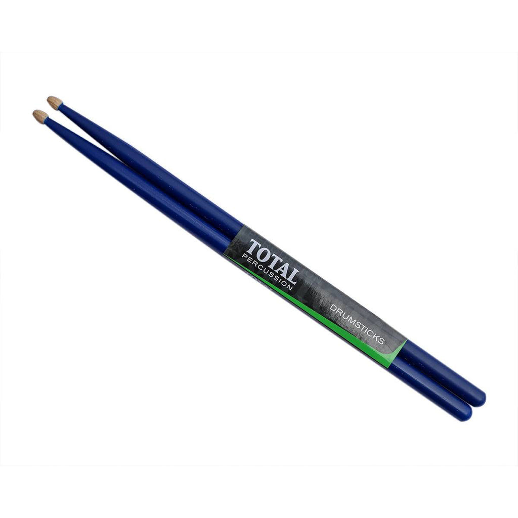 Total Percussion 5A Wood Tip Drumsticks in Blue