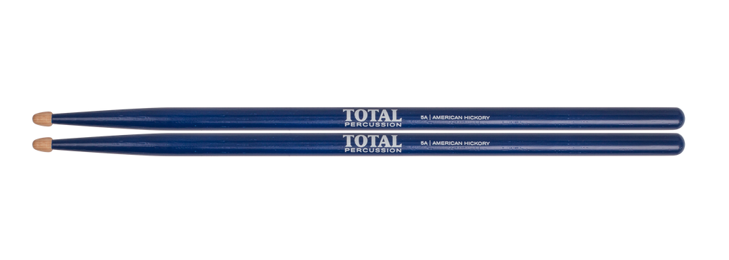 Total Percussion 5A Wood Tip Drumsticks in Blue