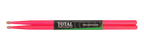 Total Percussion 5A Wood Tip Drumsticks in Fluro Pink