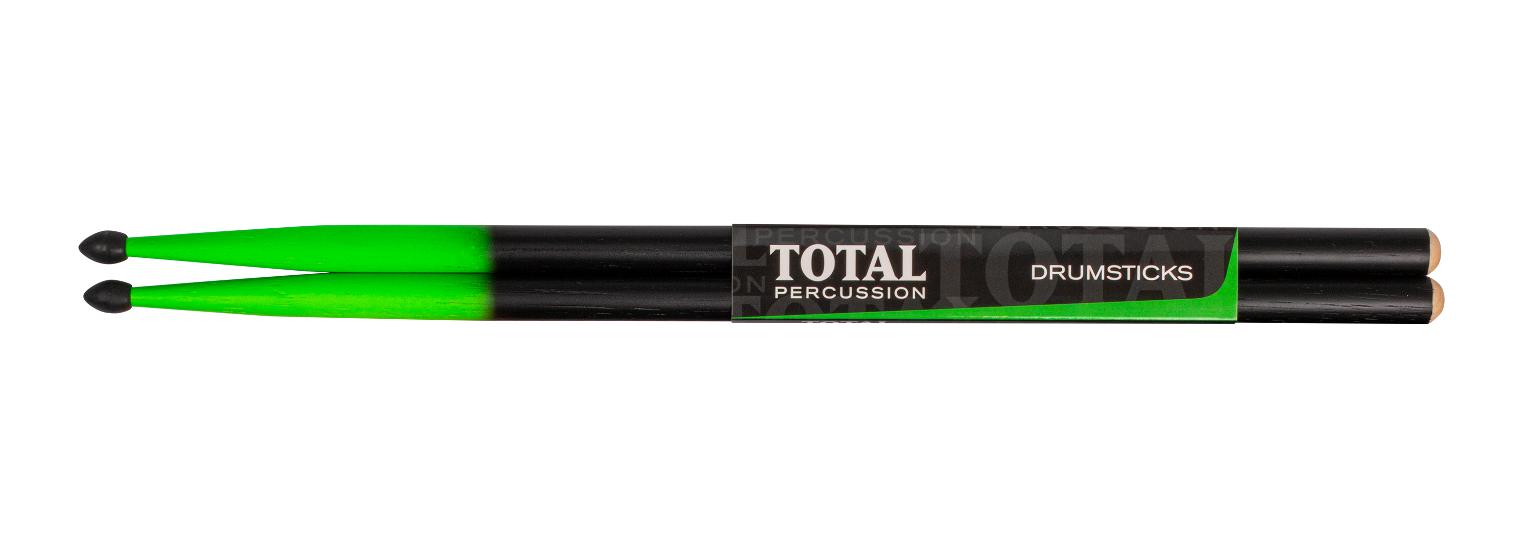 Total Percussion T5AN 5A Wood Tip Drumsticks - Green & Black