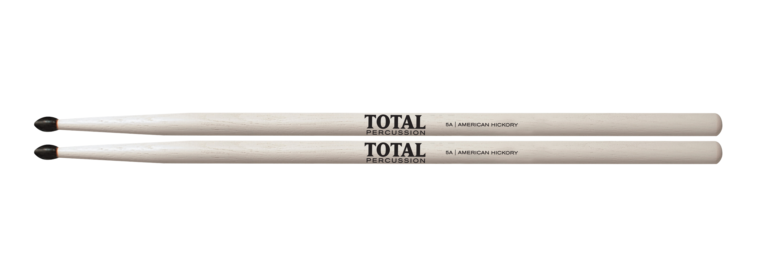 Total Percussion T5AN 5A nylon tip drumsticks with glow-in-the-dark finish, suitable for drumming and percussion performances.