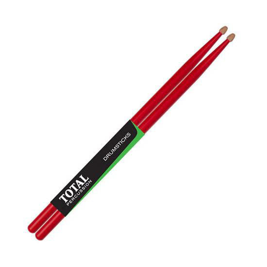 Total Percussion 5A Wood Tip Drumsticks in Red