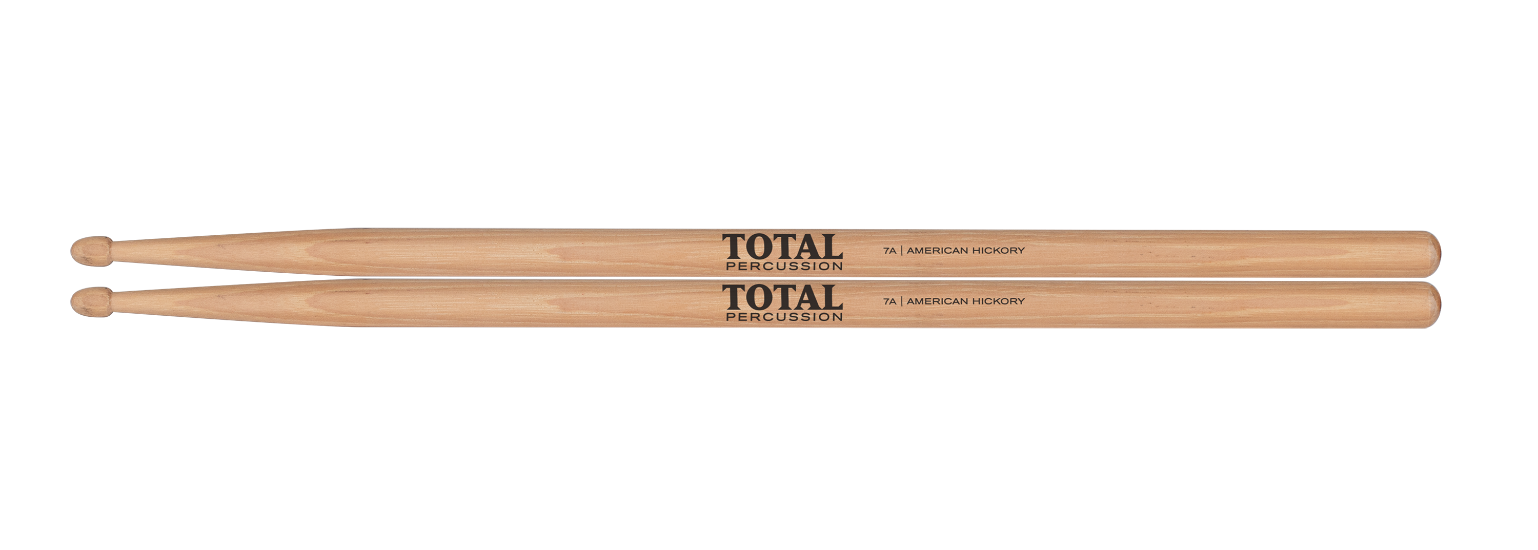 Total Percussion 7A Drumsticks in Natural - Wood Tip