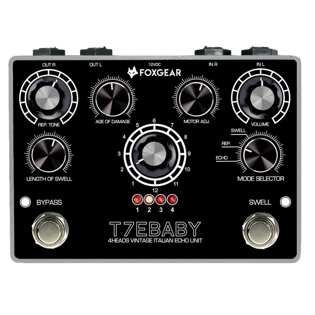 Foxgear T7E Baby Vintage Stereo Echo Guitar Effects Pedal