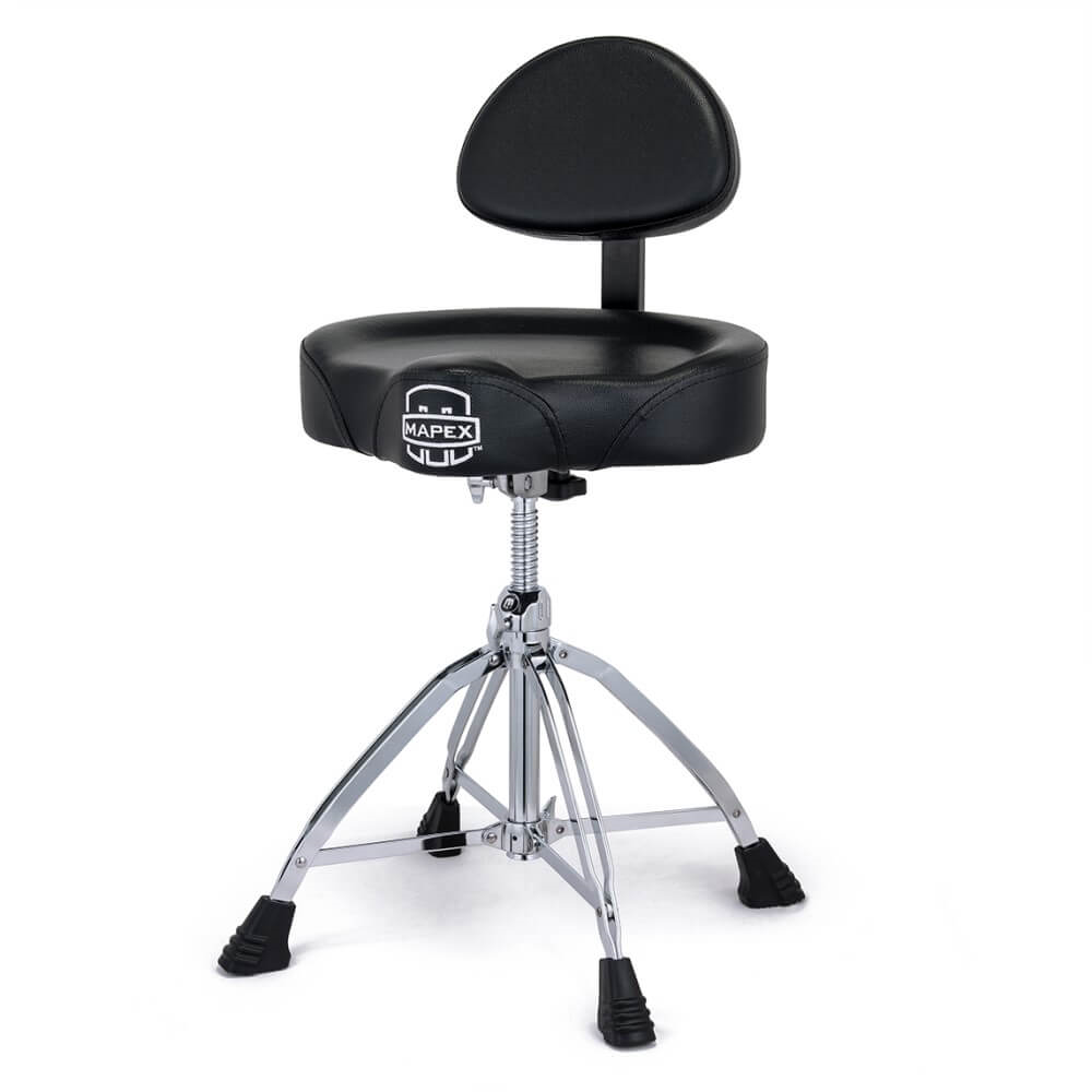 Mapex T875 17 x 4 Saddle Top Double Braced Drum Throne with Backrest