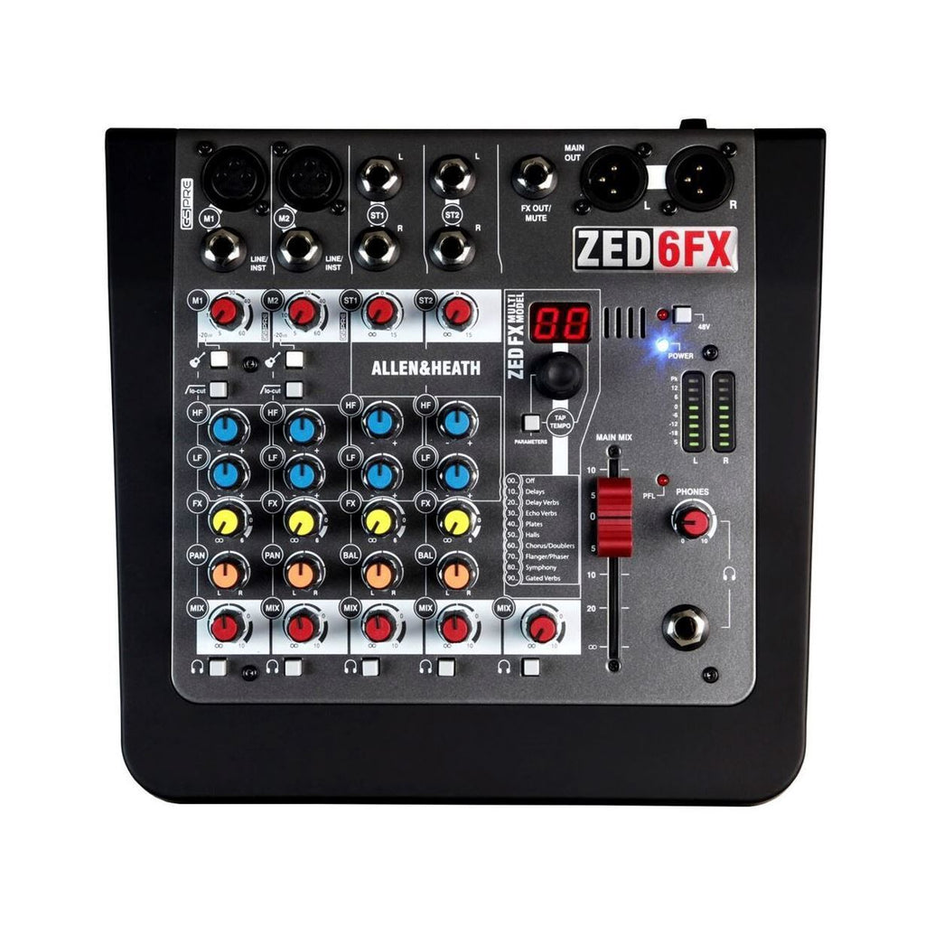 Allen & Heath Zed-6FX Compact 6-Input Analogue Mixer with Effects