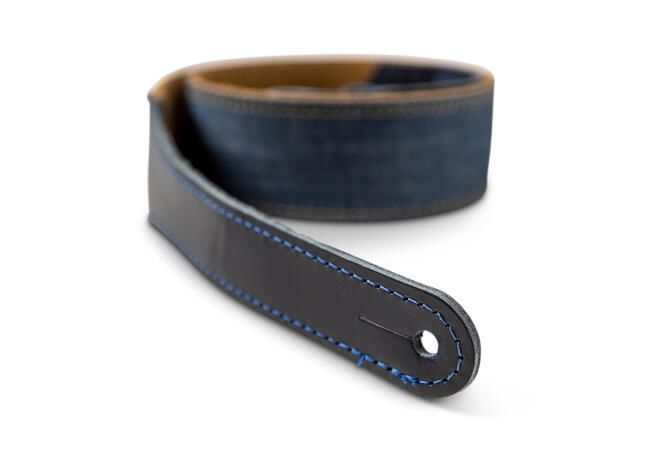 Taylor Blue Denim 2 Guitar Strap - Gold Logo