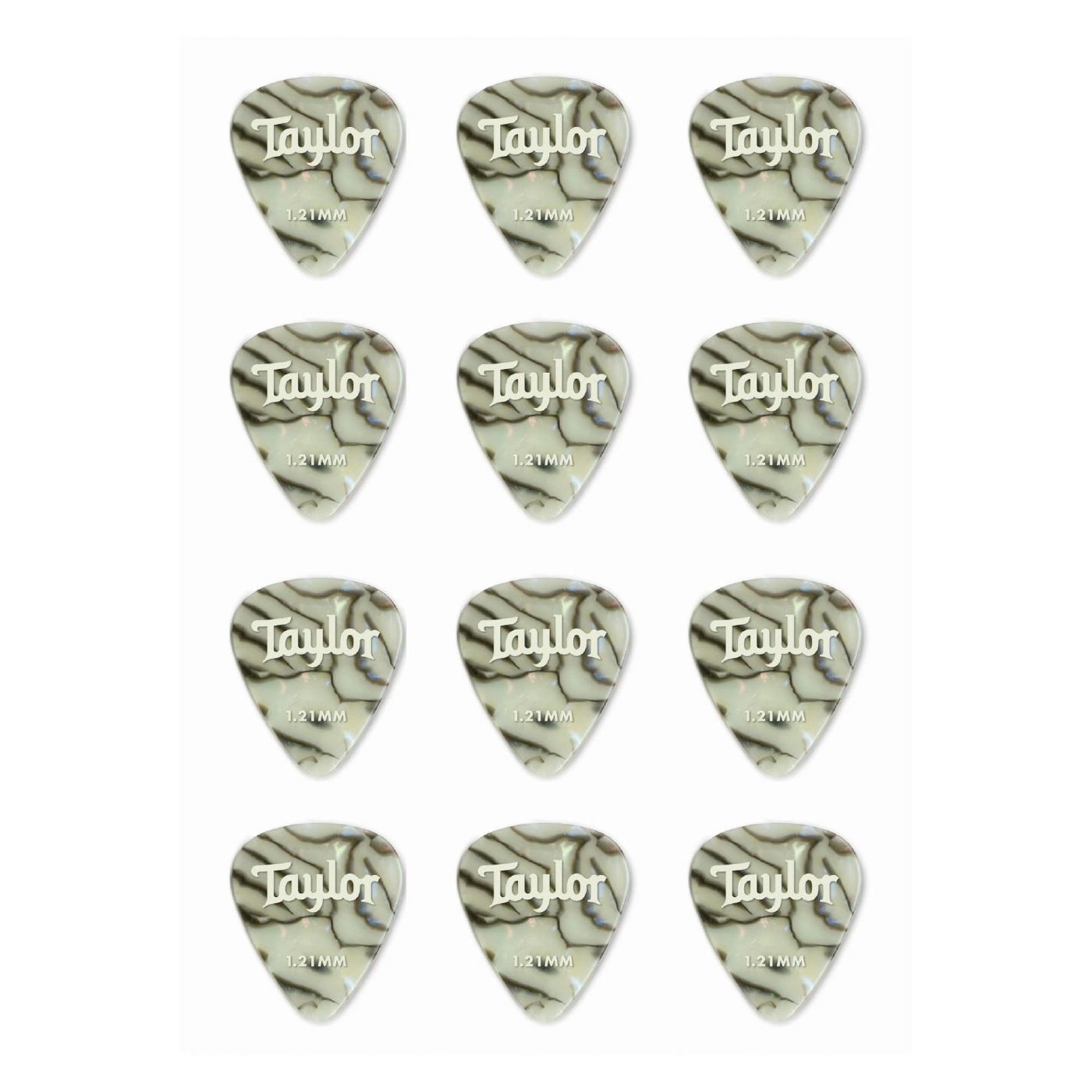 Taylor 1.21mm  Celluloid 351 Guitar Pick 12 pack - Abalone