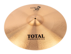 Total Percussion 22-inch ride cymbal, single cymbal with a bright, shimmering finish, designed for drumming and percussion performances.