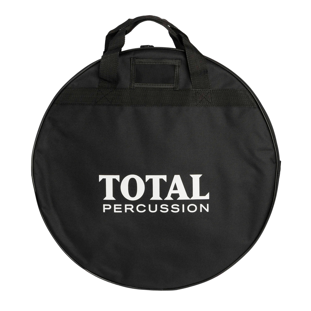 Total Percussion CRE8 Series cymbal pack with cymbal bag, including various cymbals arranged in the set for drum kit use.