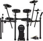 Roland TD-07DMK2 V-Drums electronic drum kit with mesh drum heads, electronic cymbals, and compact design visible in the image.