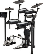 Side view of Roland TD-07KV2 V-Drums electronic drum kit showing compact design and pad layout.