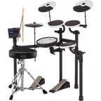 Roland TD-02KV V-Drums Complete Electronic Drum Kit with Mesh Snare and DAP2X Throne & Drumsticks