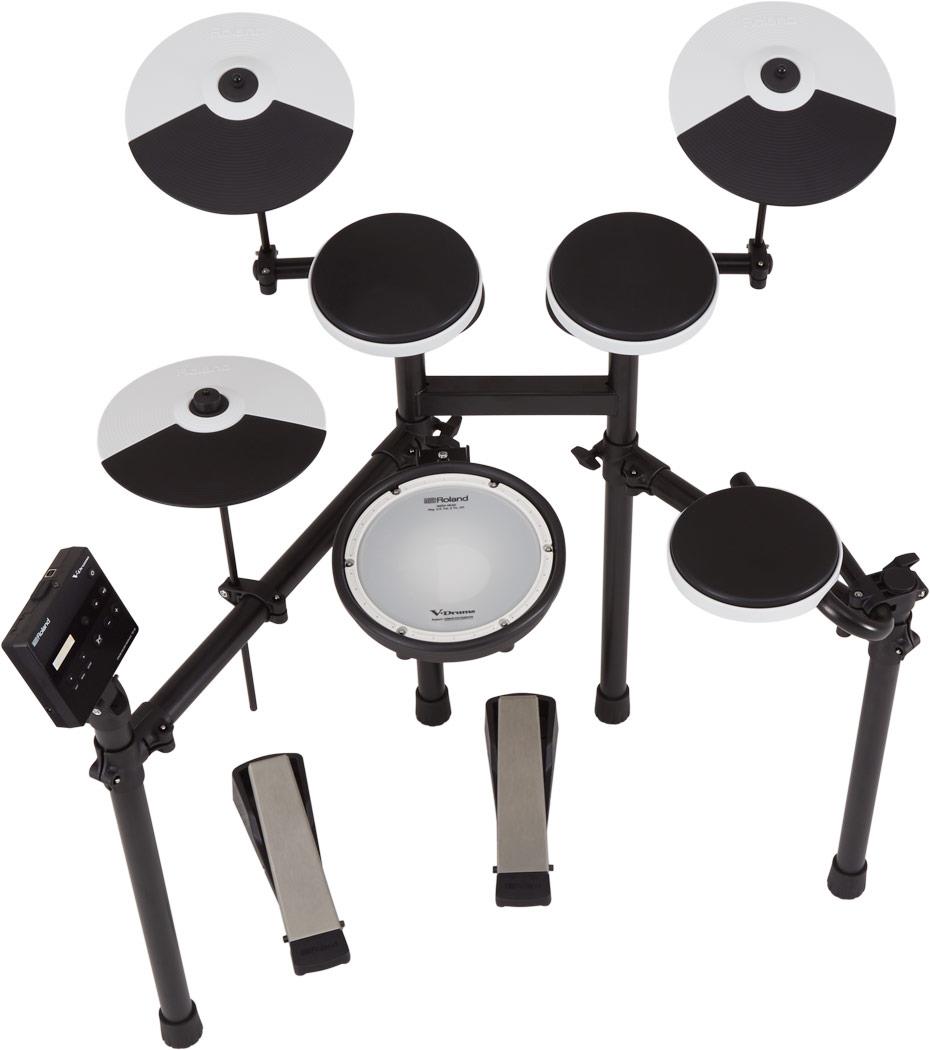 Roland TD-02KV V-Drums Complete Electronic Drum Kit with Mesh Snare and DAP2X Throne & Drumsticks