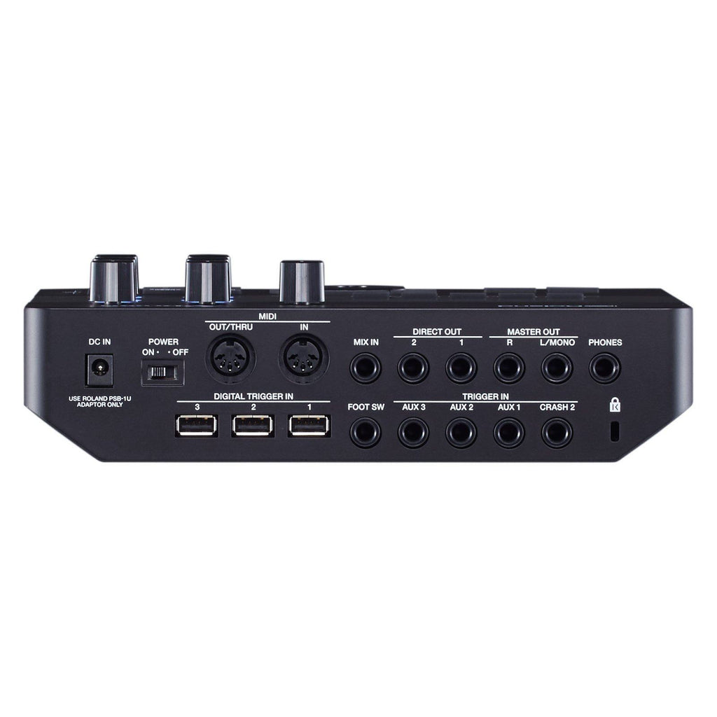 Roland TD27 V-Drum Module for electronic drum kits, showing the front panel with control knobs and LED display.