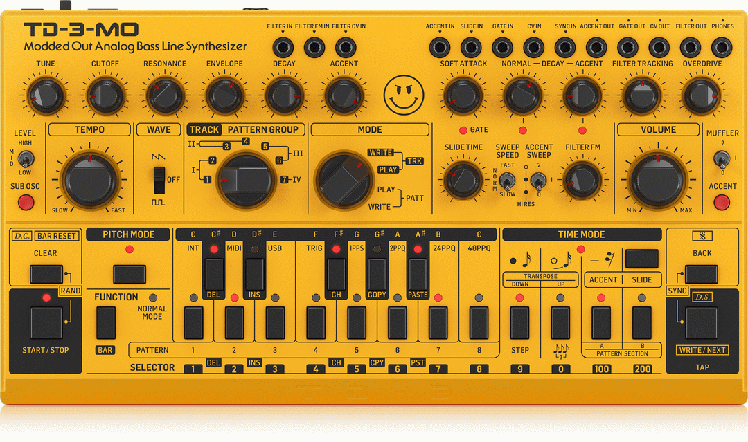 BEHRINGER TD-3-MO-AM MODDED OUT ANALOG BASS SYNTH