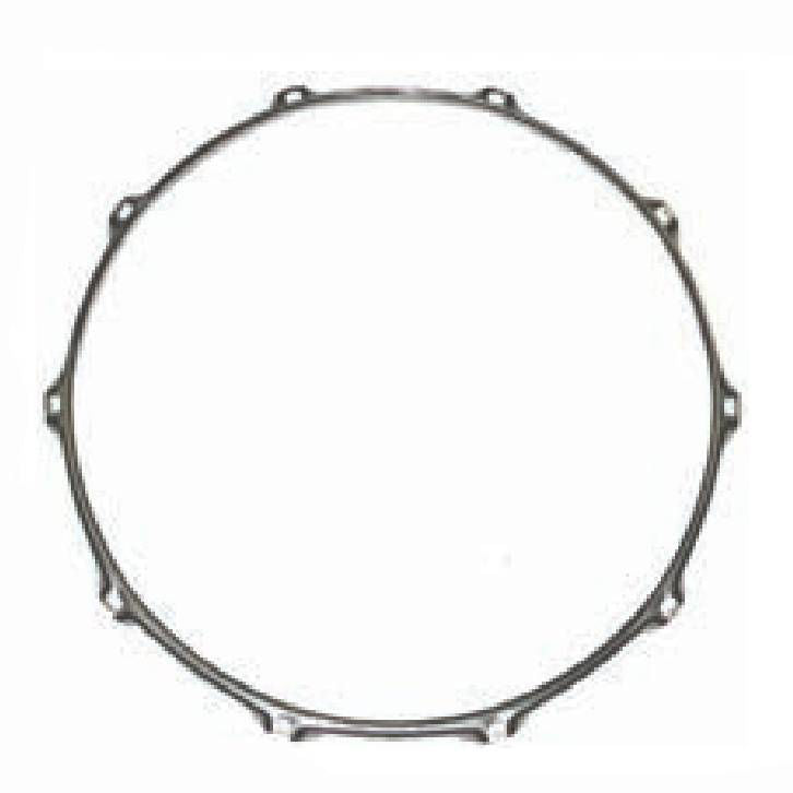 Chrome DXP TDH159S 14-inch 10-lug heavy-duty snare drum side hoop with 2.3mm thickness, part of drum hardware accessories.