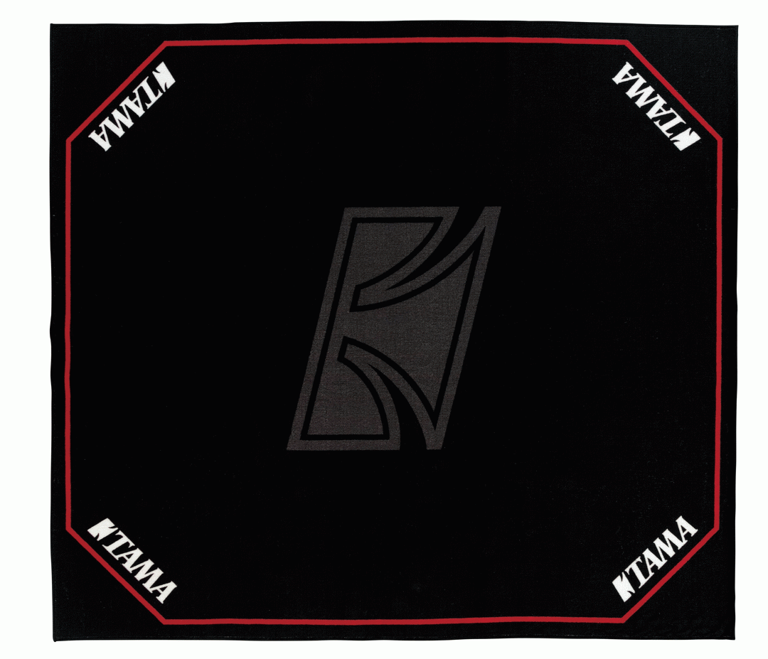 Tama TDR-TL Drum Rug with Tama logo, designed for drum kits, featuring a durable fabric surface and protective edges.