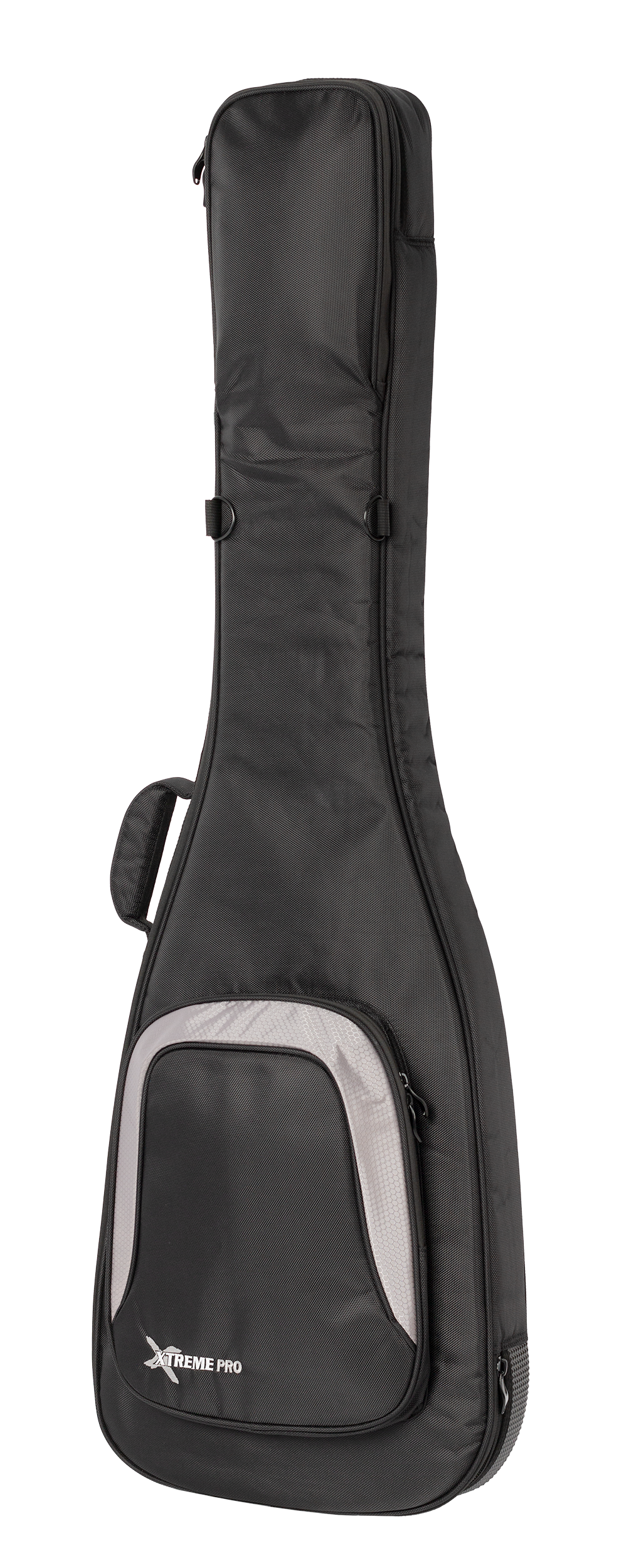 Xtreme Xtreme Pro Premium Deluxe bass guitar gig bag with padded exterior and sturdy handles for secure transport.