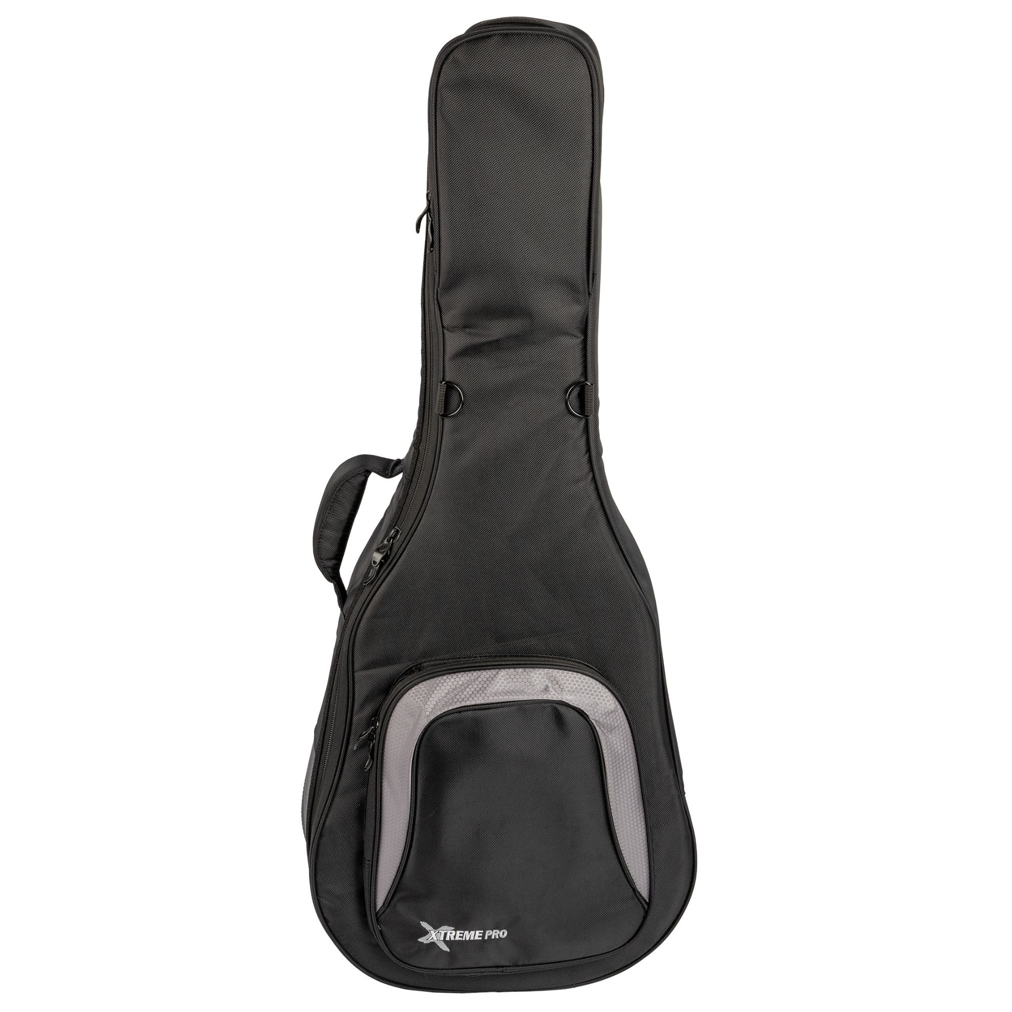 Xtreme Pro Deluxe 4/4 Classic and Folk Guitar Bag with padded exterior and adjustable straps for secure travel.