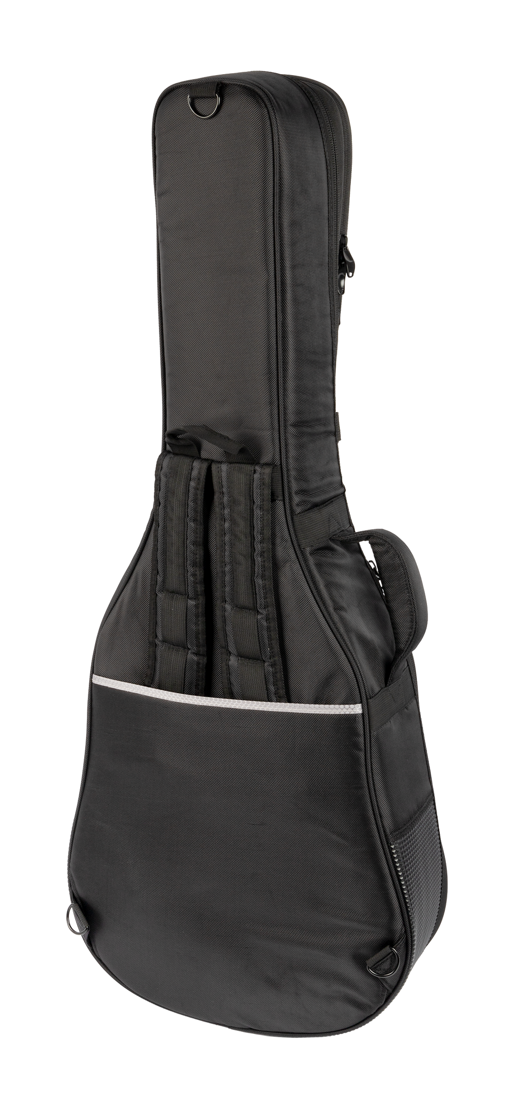 Xtreme Xtreme Pro Premium Deluxe 4/4 Classic/Folk Guitar Bag showing padded back and sturdy handles for guitar protection and transport