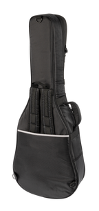 Xtreme Xtreme Pro Premium Deluxe 4/4 Classic/Folk Guitar Bag showing padded back and sturdy handles for guitar protection and transport