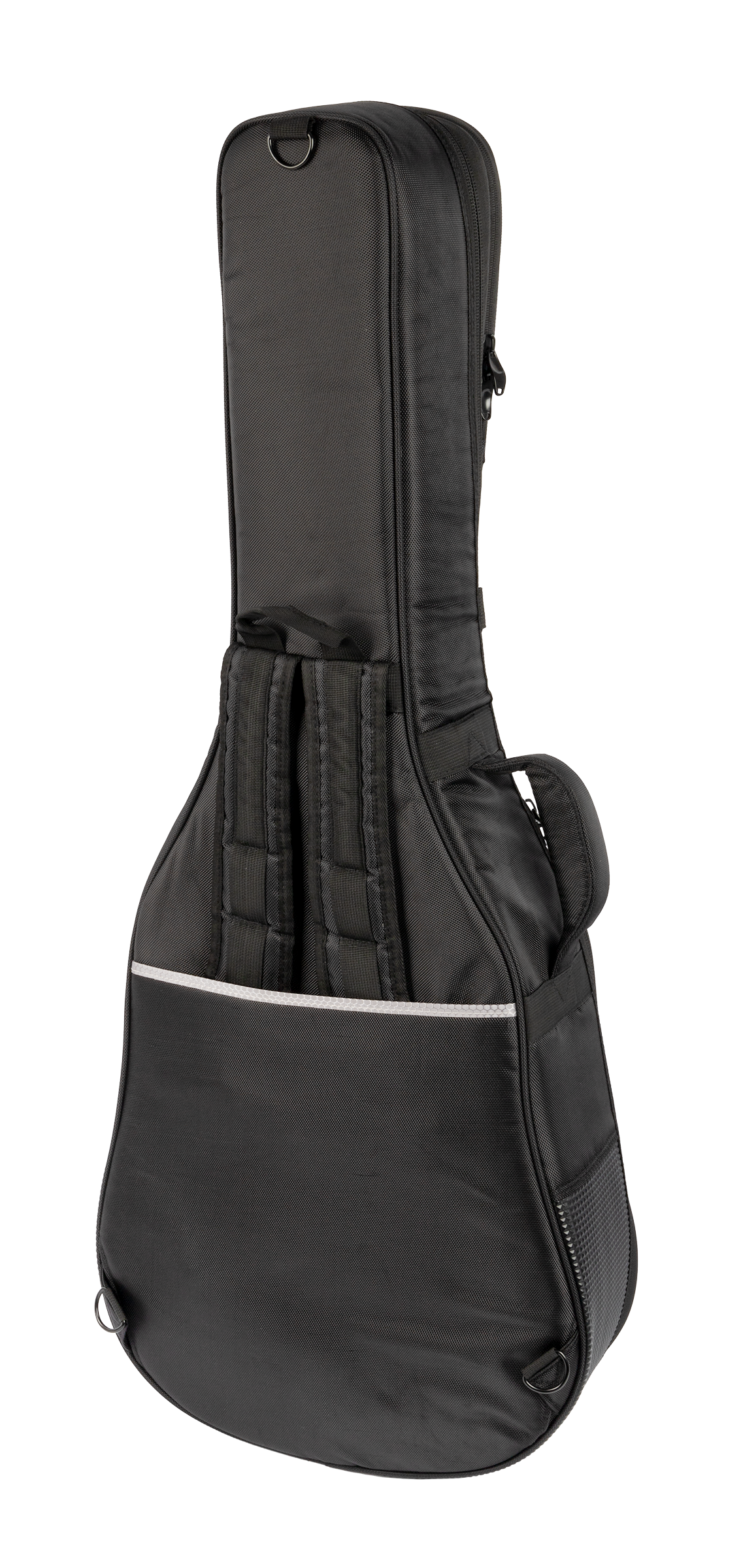 Xtreme Xtreme Pro Premium Deluxe 4/4 Classic/Folk Guitar Bag showing padded back and sturdy handles for guitar protection and transport