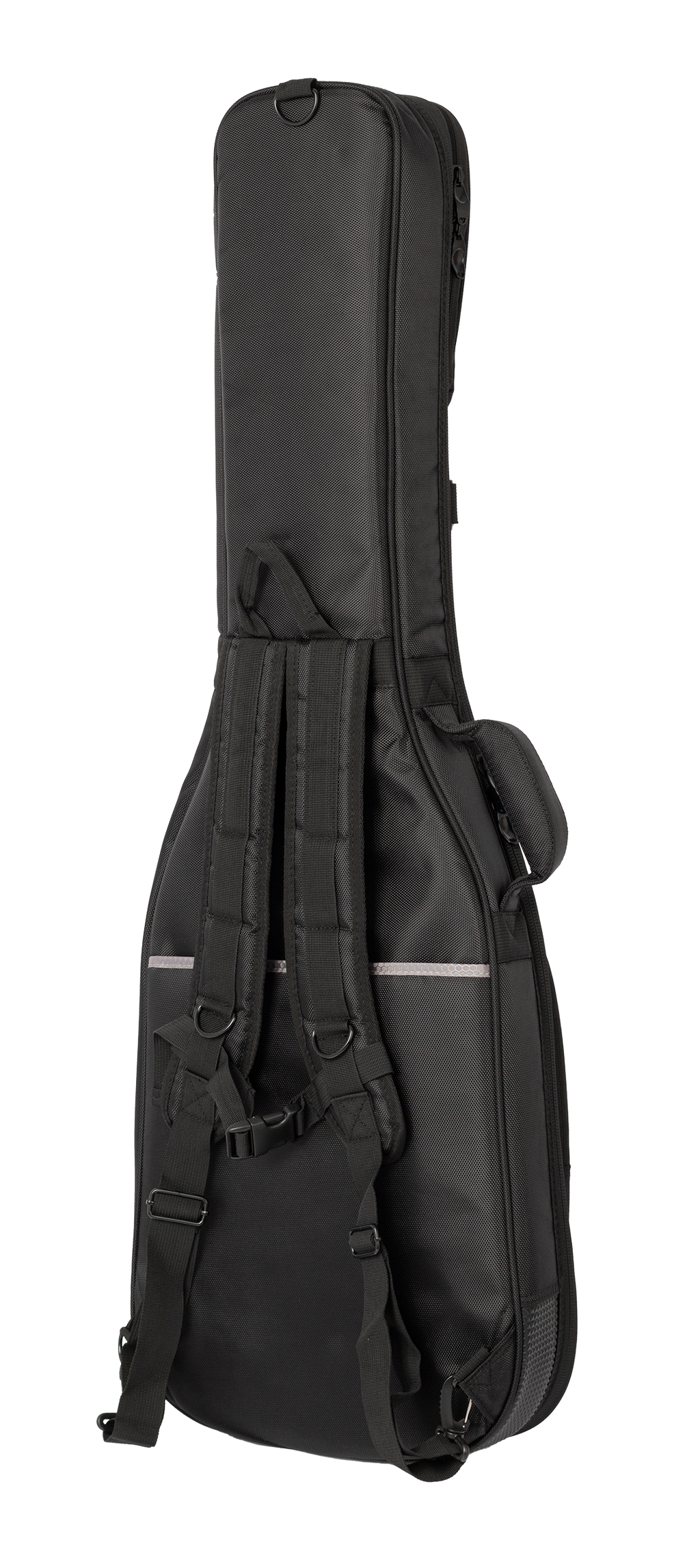 Xtreme Xtreme Pro Premium Deluxe electric guitar gig bag viewed from back-left showing padded exterior and carrying straps.
