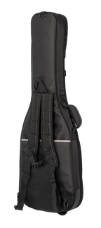 Xtreme Xtreme Pro Premium Deluxe electric guitar gig bag viewed from back-left showing padded exterior and carrying straps.