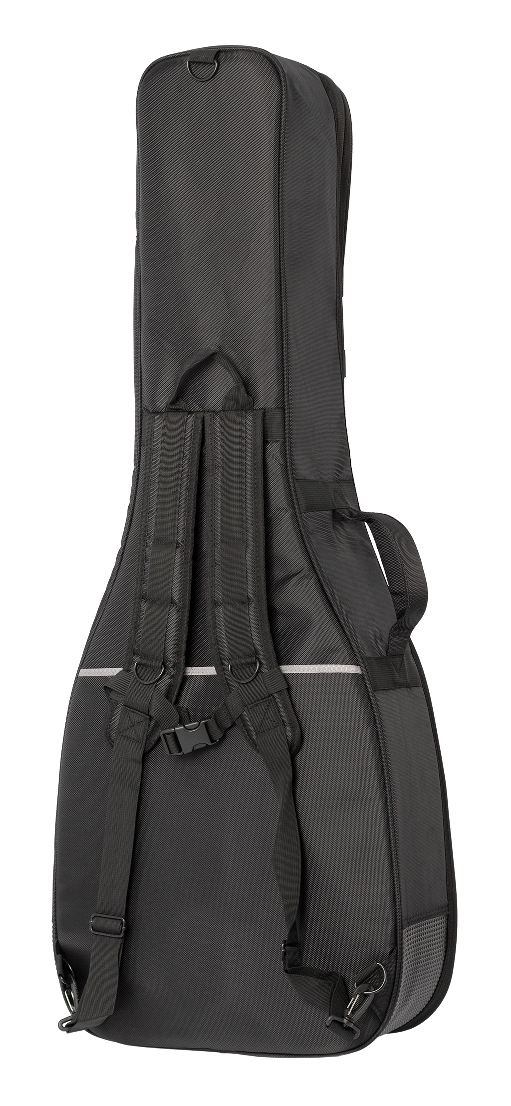 Xtreme Xtreme Pro Premium Deluxe Western/Dreadnought guitar gig bag, rear view showing padded handle and zipper closure.