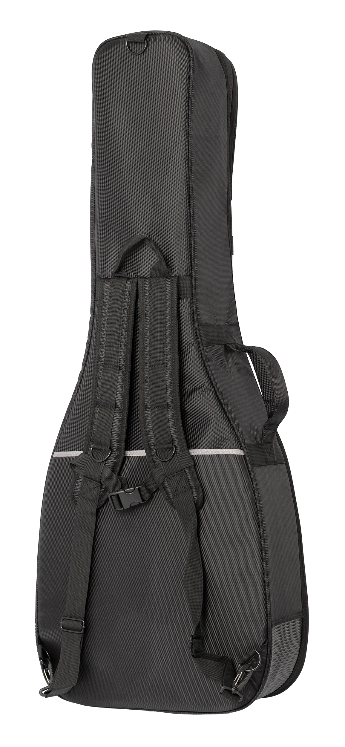 Xtreme Xtreme Pro Premium Deluxe Western/Dreadnought guitar gig bag, rear view showing padded handle and zipper closure.